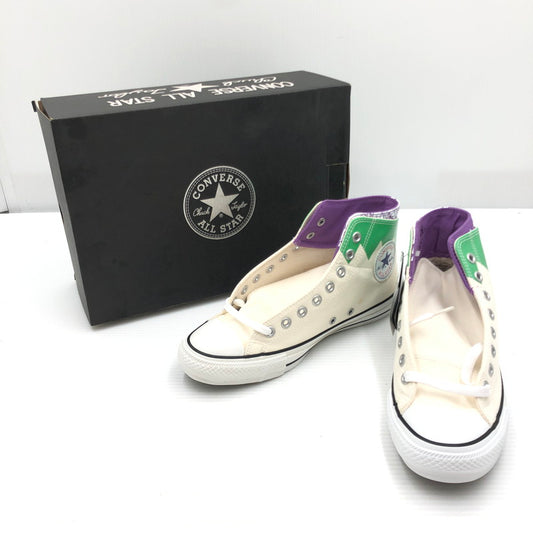 【中古品】【メンズ】 CONVERSE×ジョジョの奇妙な冒険 コンバース ALLSTAR 100 HI 1CK799 オールスター 100 ハイ 岸辺露伴モデル スニーカー 162-261006-ty-11-tag サイズ：26.5cm/US8 カラー：ホワイト 万代Net店