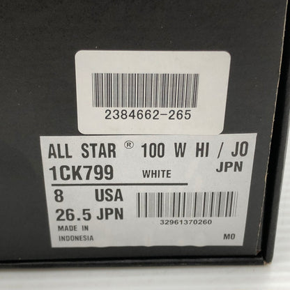 【中古品】【メンズ】 CONVERSE×ジョジョの奇妙な冒険 コンバース ALLSTAR 100 HI 1CK799 オールスター 100 ハイ 岸辺露伴モデル スニーカー 162-261006-ty-11-tag サイズ：26.5cm/US8 カラー：ホワイト 万代Net店