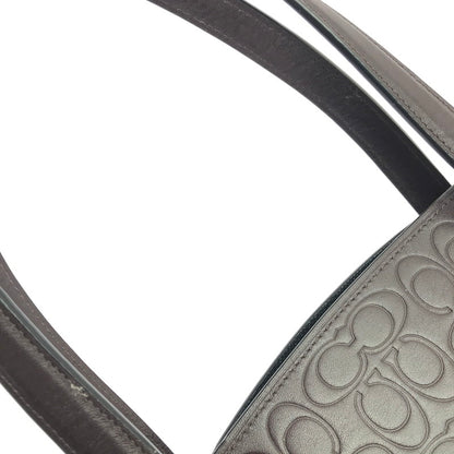 【現状渡し品】【レディース】 COACH コーチ 51728 SIGNATURE HAND BAG シグネチャー型押し ハンドバッグ 鞄 カバン 180-260704-ty-03-tagh カラー：ダークブラウン 万代Net店