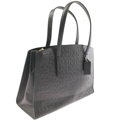 【現状渡し品】【レディース】 COACH コーチ 51728 SIGNATURE HAND BAG シグネチャー型押し ハンドバッグ 鞄 カバン 180-260704-ty-03-tagh カラー：ダークブラウン 万代Net店