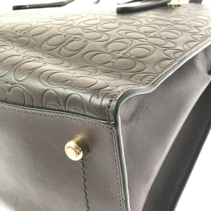 【現状渡し品】【レディース】 COACH コーチ 51728 SIGNATURE HAND BAG シグネチャー型押し ハンドバッグ 鞄 カバン 180-260704-ty-03-tagh カラー：ダークブラウン 万代Net店