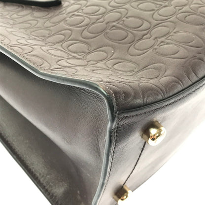 【現状渡し品】【レディース】 COACH コーチ 51728 SIGNATURE HAND BAG シグネチャー型押し ハンドバッグ 鞄 カバン 180-260704-ty-03-tagh カラー：ダークブラウン 万代Net店