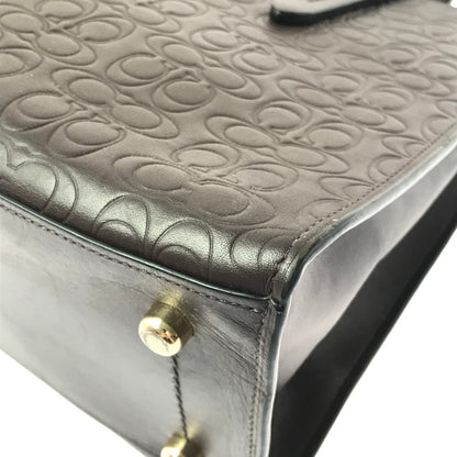 【現状渡し品】【レディース】 COACH コーチ 51728 SIGNATURE HAND BAG シグネチャー型押し ハンドバッグ 鞄 カバン 180-260704-ty-03-tagh カラー：ダークブラウン 万代Net店