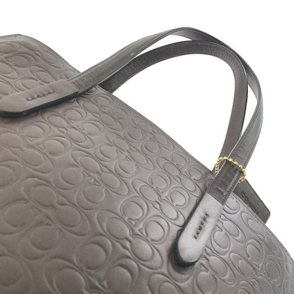 【現状渡し品】【レディース】 COACH コーチ 51728 SIGNATURE HAND BAG シグネチャー型押し ハンドバッグ 鞄 カバン 180-260704-ty-03-tagh カラー：ダークブラウン 万代Net店