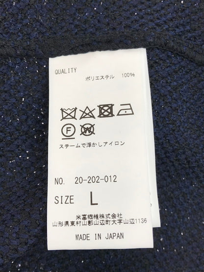 【中古美品】【レディース】 COOHEM コーヘン TWEED JACKET 20-202-012 ツイードジャケット ライトアウター 168-250505-hi-08-tag サイズ：L カラー：ネイビー 万代Net店