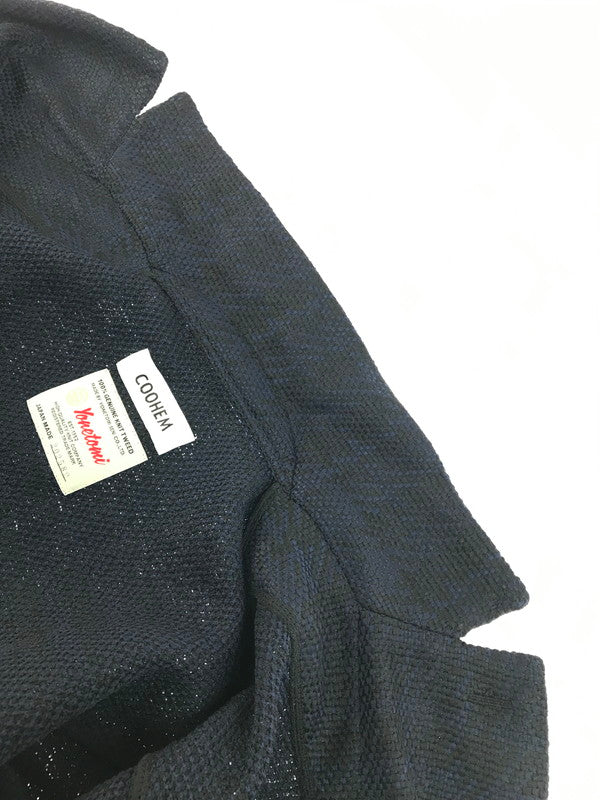 【中古美品】【レディース】 COOHEM コーヘン TWEED JACKET 20-202-012 ツイードジャケット ライトアウター 168-250505-hi-08-tag サイズ：L カラー：ネイビー 万代Net店