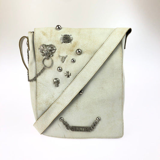 【中古品】【メンズ】 Jean Paul Gaultier ジャンポール・ゴルチェ STUDS SLING BAG スタッズ付き スリングバッグ ショルダーバッグ カバン 188-250518-hi-13-tag 万代Net店