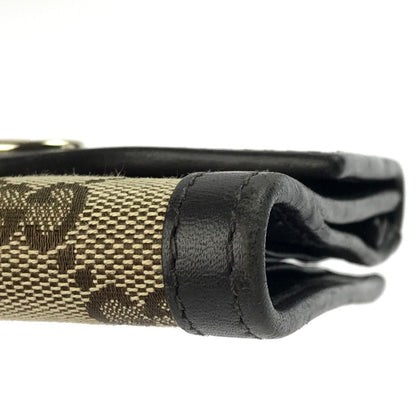【中古品】【レディース】 GUCCI グッチ キャンバス シマ ショートウォレット 334457 二つ折り 財布 181-250425-yy-16-tag カラー：ベージュ 万代Net店