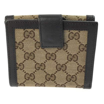 【中古品】【レディース】 GUCCI グッチ キャンバス シマ ショートウォレット 334457 二つ折り 財布 181-250425-yy-16-tag カラー：ベージュ 万代Net店