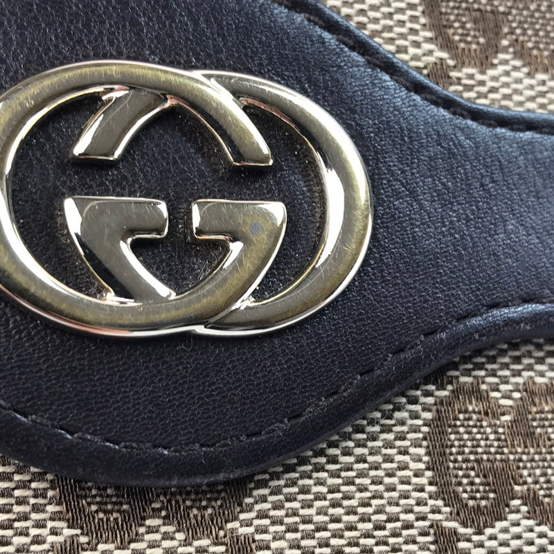【中古品】【レディース】 GUCCI グッチ キャンバス シマ ショートウォレット 334457 二つ折り 財布 181-250425-yy-16-tag カラー：ベージュ 万代Net店