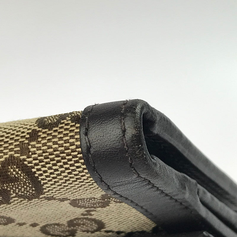 【中古品】【レディース】 GUCCI グッチ キャンバス シマ ショートウォレット 334457 二つ折り 財布 181-250425-yy-16-tag カラー：ベージュ 万代Net店