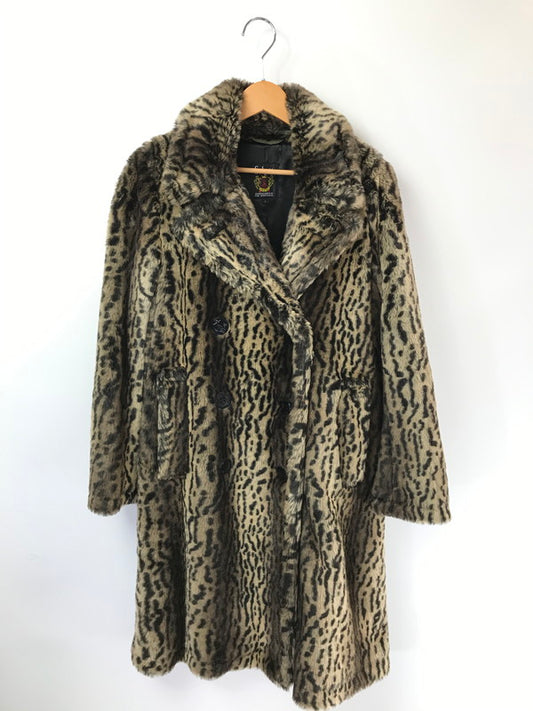 【中古美品】【レディース】 SCHOTT ショット × MOUSSY マウジー EXCLUSIVE LEOPARD-PRINT FAUX FUR COAT 0107AA30-6720 別注レオパードファーコート 169-260704-rt-10-tag サイズ：1 カラー：ブラウン 万代Net店
