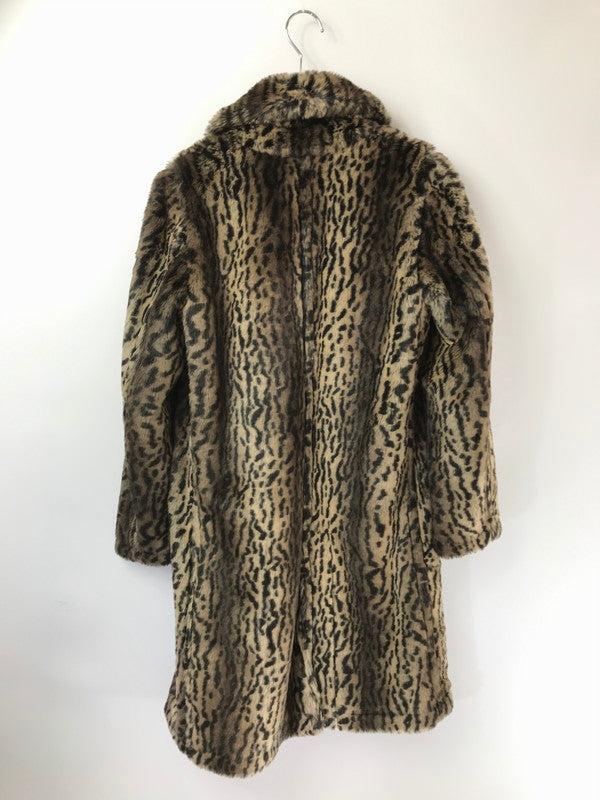 【中古美品】【レディース】 SCHOTT ショット × MOUSSY マウジー EXCLUSIVE LEOPARD-PRINT FAUX FUR COAT 0107AA30-6720 別注レオパードファーコート 169-260704-rt-10-tag サイズ：1 カラー：ブラウン 万代Net店