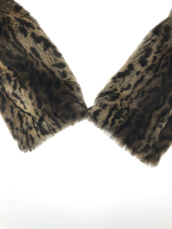 【中古美品】【レディース】 SCHOTT ショット × MOUSSY マウジー EXCLUSIVE LEOPARD-PRINT FAUX FUR COAT 0107AA30-6720 別注レオパードファーコート 169-260704-rt-10-tag サイズ：1 カラー：ブラウン 万代Net店