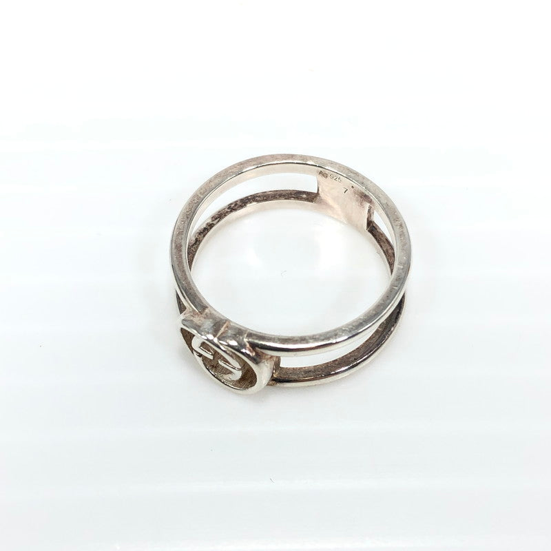 【中古品】【レディース】 GUCCI グッチ インターロッキングG スリムオープンバンドリング 298036 指輪 アクセサリー 182-250527-yy-17-tag カラー：シルバー 万代Net店