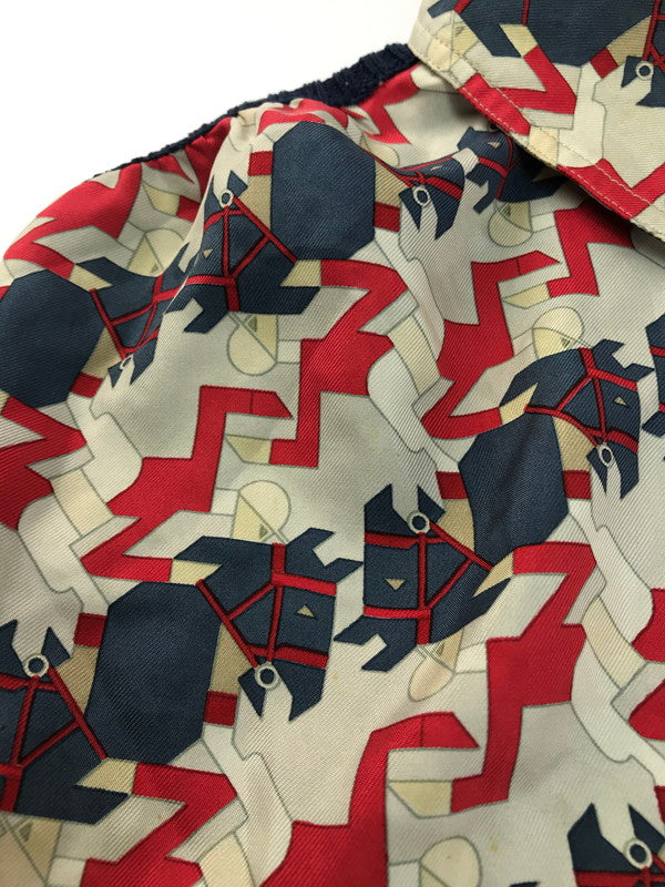 【中古品】【レディース】 HERMES エルメス S/S DOCKING KNIT SHIRT ショートスリーブ ドッキングセーター ニット 141-250425-hi-03-tag サイズ：38 カラー：マルチカラー 万代Net店