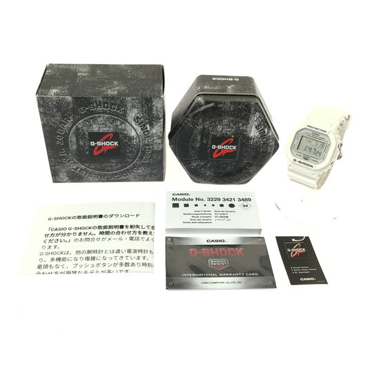 【中古美品】【メンズ】 G-SHOCK ジーショック DIGITAL DW-5600MW-7DR デジタル クォーツ 腕時計 196-260620-ty-03-tagh カラー：ホワイト 万代Net店