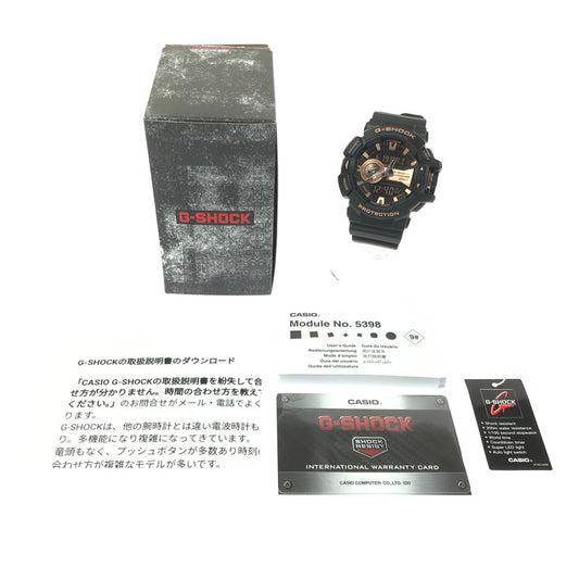 【中古美品】【メンズ】 G-SHOCK ジーショック ANALOG DIGITAL GA-400 SERIES GA-400GB-1A4DR アナログ デジタル クォーツ 腕時計 196-260620-ty-08-tagh カラー：ブラック/ローズゴールド 万代Net店