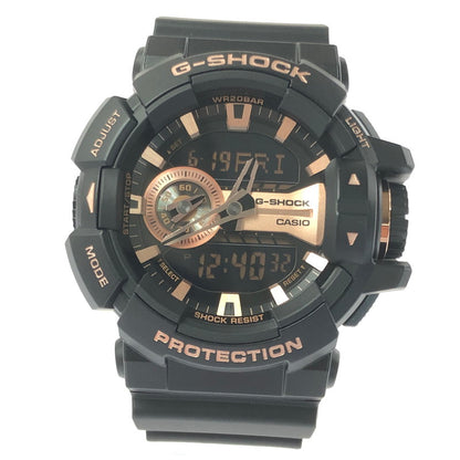 【中古美品】【メンズ】 G-SHOCK ジーショック ANALOG DIGITAL GA-400 SERIES GA-400GB-1A4DR アナログ デジタル クォーツ 腕時計 196-260620-ty-08-tagh カラー：ブラック/ローズゴールド 万代Net店
