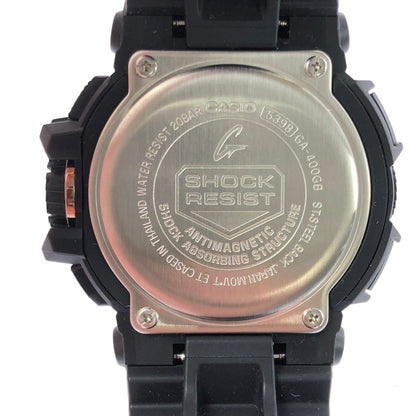 【中古美品】【メンズ】 G-SHOCK ジーショック ANALOG DIGITAL GA-400 SERIES GA-400GB-1A4DR アナログ デジタル クォーツ 腕時計 196-260620-ty-08-tagh カラー：ブラック/ローズゴールド 万代Net店