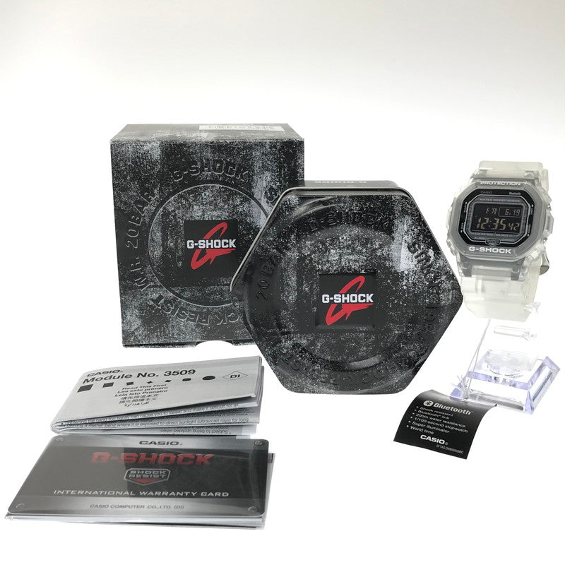 【中古美品】【メンズ】 G-SHOCK ジーショック 5600 SERIES DW-B5600G-7 デジタル クォーツ 腕時計 アクセサリー 196-260620-rt-08-tagh カラー：クリア/ホワイト 万代Net店