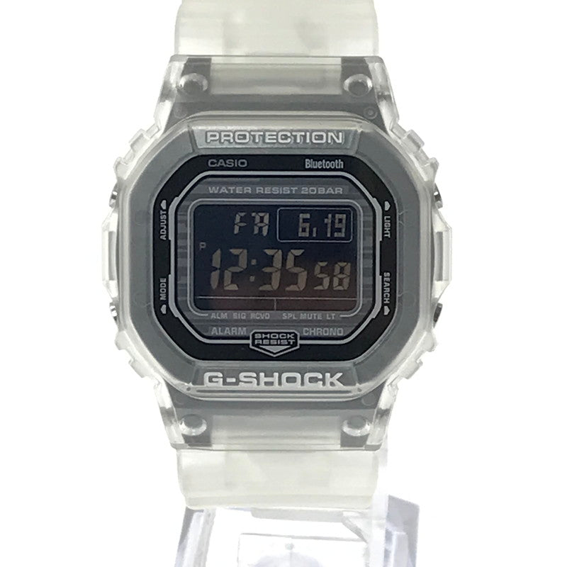 【中古美品】【メンズ】 G-SHOCK ジーショック 5600 SERIES DW-B5600G-7 デジタル クォーツ 腕時計 アクセサリー 196-260620-rt-08-tagh カラー：クリア/ホワイト 万代Net店
