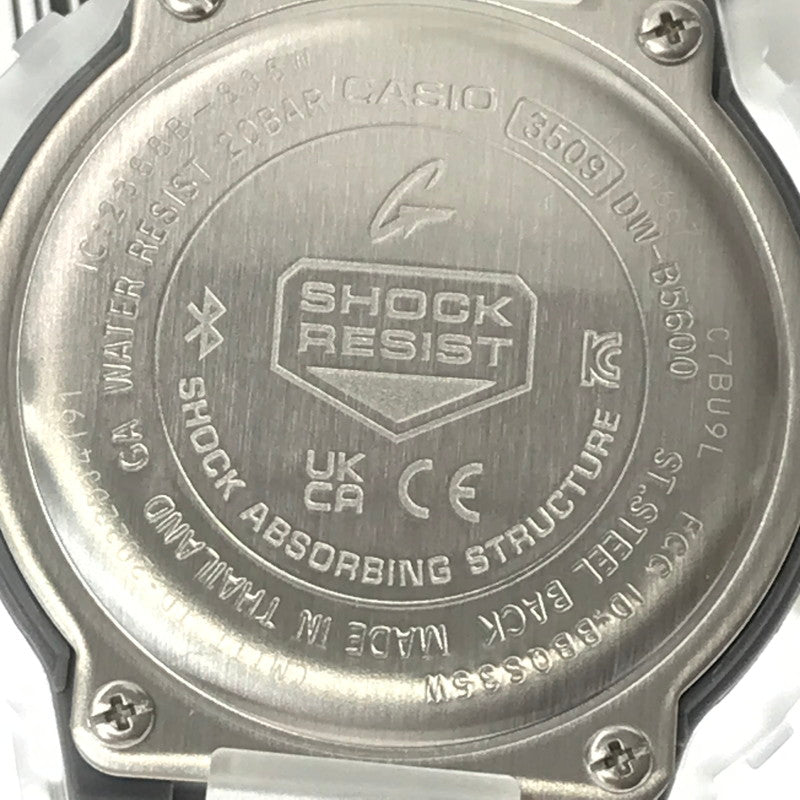 【中古美品】【メンズ】 G-SHOCK ジーショック 5600 SERIES DW-B5600G-7 デジタル クォーツ 腕時計 アクセサリー 196-260620-rt-08-tagh カラー：クリア/ホワイト 万代Net店