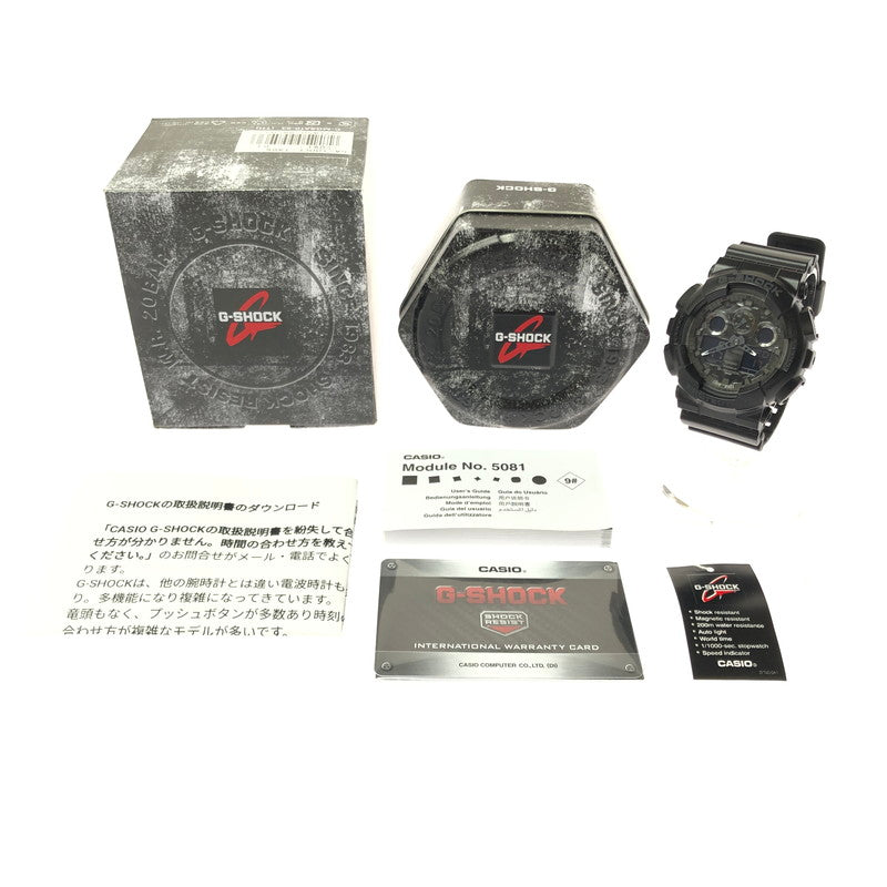 【中古美品】【メンズ】 G-SHOCK ジーショック GA-100 SERIES GA-100CF-1ADR アナログ デジタル クォーツ 腕時計 アクセサリー 196-260618-rt-17-tagh カラー：ブラック 万代Net店