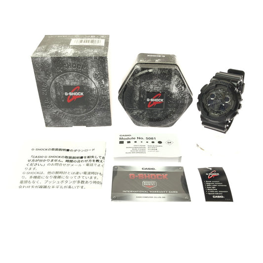 【中古美品】【メンズ】 G-SHOCK ジーショック GA-100 SERIES GA-100CF-1ADR アナログ デジタル クォーツ 腕時計 アクセサリー 196-260618-rt-17-tagh カラー：ブラック 万代Net店