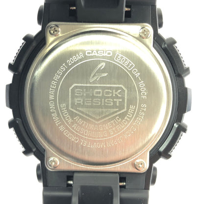【中古美品】【メンズ】 G-SHOCK ジーショック GA-100 SERIES GA-100CF-1ADR アナログ デジタル クォーツ 腕時計 アクセサリー 196-260618-rt-17-tagh カラー：ブラック 万代Net店