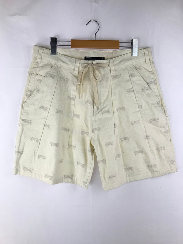 【中古品】【メンズ】 S.W.U.N エスダブリューユーエヌ ORIGINAL EMBROIDERED SHORT PANTS オリジナル刺繍 ショートパンツ ロゴ ショーツ ハーフパンツ 153-250502-hi-39-tag サイズ：M カラー：オフホワイト 万代Net店