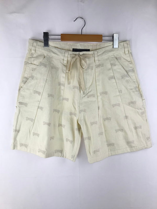 【中古品】【メンズ】 S.W.U.N エスダブリューユーエヌ ORIGINAL EMBROIDERED SHORT PANTS オリジナル刺繍 ショートパンツ ロゴ ショーツ ハーフパンツ 153-250502-hi-39-tag サイズ：M カラー：オフホワイト 万代Net店