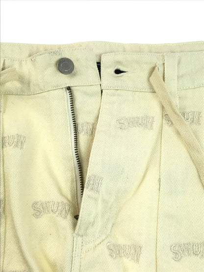 【中古品】【メンズ】 S.W.U.N エスダブリューユーエヌ ORIGINAL EMBROIDERED SHORT PANTS オリジナル刺繍 ショートパンツ ロゴ ショーツ ハーフパンツ 153-250502-hi-39-tag サイズ：M カラー：オフホワイト 万代Net店