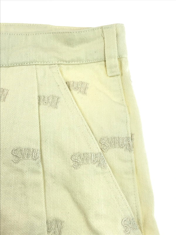 【中古品】【メンズ】 S.W.U.N エスダブリューユーエヌ ORIGINAL EMBROIDERED SHORT PANTS オリジナル刺繍 ショートパンツ ロゴ ショーツ ハーフパンツ 153-250502-hi-39-tag サイズ：M カラー：オフホワイト 万代Net店