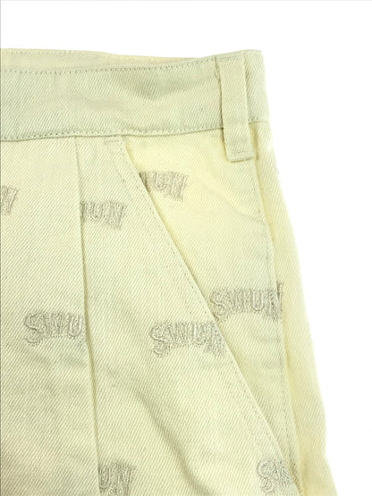 【中古品】【メンズ】 S.W.U.N エスダブリューユーエヌ ORIGINAL EMBROIDERED SHORT PANTS オリジナル刺繍 ショートパンツ ロゴ ショーツ ハーフパンツ 153-250502-hi-39-tag サイズ：M カラー：オフホワイト 万代Net店