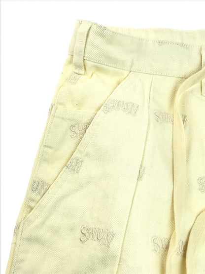 【中古品】【メンズ】 S.W.U.N エスダブリューユーエヌ ORIGINAL EMBROIDERED SHORT PANTS オリジナル刺繍 ショートパンツ ロゴ ショーツ ハーフパンツ 153-250502-hi-39-tag サイズ：M カラー：オフホワイト 万代Net店