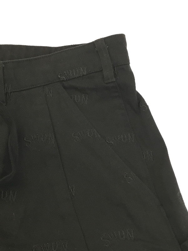 【中古品】【メンズ】 S.W.U.N エスダブリューユーエヌ ORIGINAL EMBROIDERED SHORT PANTS オリジナル刺繍 ショートパンツ ロゴ ショーツ ハーフパンツ 153-250502-hi-40-tag サイズ：M カラー：ブラック 万代Net店