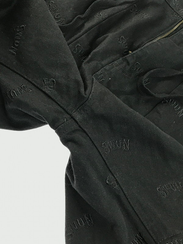 【中古品】【メンズ】 S.W.U.N エスダブリューユーエヌ ORIGINAL EMBROIDERED SHORT PANTS オリジナル刺繍 ショートパンツ ロゴ ショーツ ハーフパンツ 153-250502-hi-40-tag サイズ：M カラー：ブラック 万代Net店