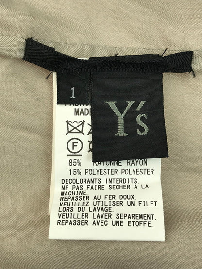 【中古品】【レディース】 Y's ワイズ RAYON SHIRT YD-B13-210 レーヨンシャツ 長袖シャツ 168-250504-na-09-tag サイズ：1 カラー：ホワイト/ベージュ 万代Net店