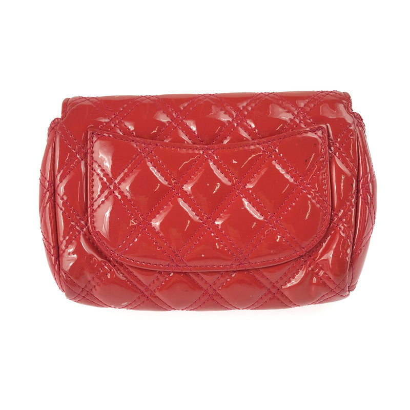 【中古品】【レディース】 CHANEL シャネル マトラッセ パテント 化粧ポーチ 鏡付き 小物入れ カバン 180-250518-hi-16-tag カラー：レッド系 万代Net店