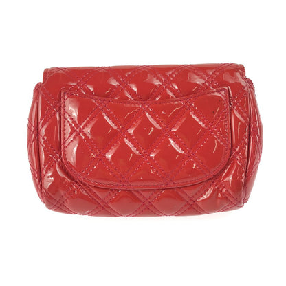 【中古品】【レディース】 CHANEL シャネル マトラッセ パテント 化粧ポーチ 鏡付き 小物入れ カバン 180-250518-hi-16-tag カラー：レッド系 万代Net店