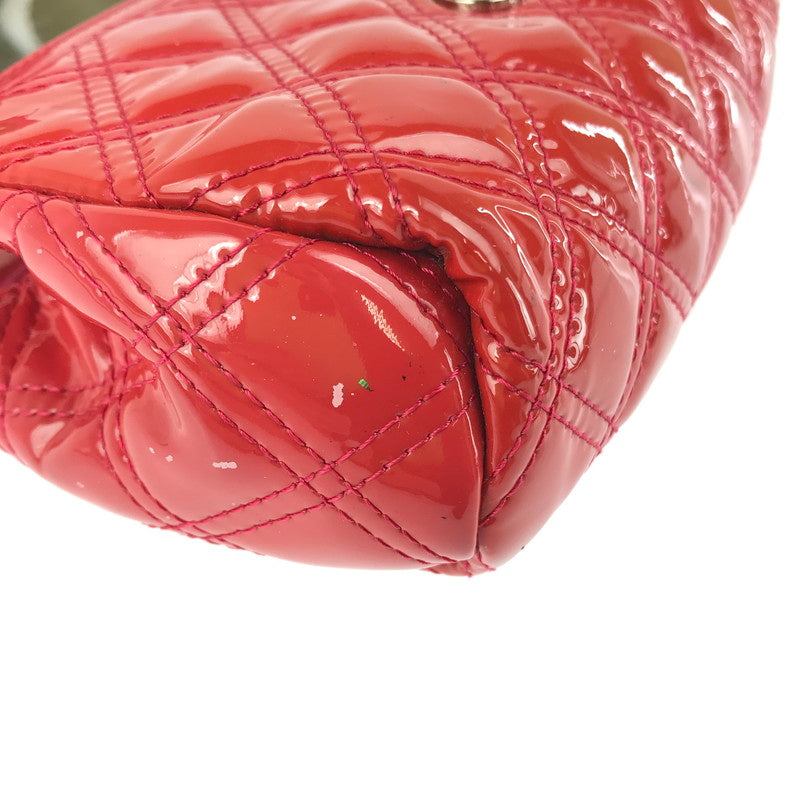 【中古品】【レディース】 CHANEL シャネル マトラッセ パテント 化粧ポーチ 鏡付き 小物入れ カバン 180-250518-hi-16-tag カラー：レッド系 万代Net店