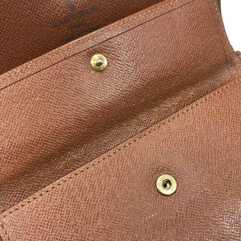 【現状渡し品】【レディース】 LOUIS VUITTON ルイ・ヴィトン モノグラム ポルトトレゾール エテュイ パピエ 03年 フランス製 ショートウォレット 三つ折り財布 179-250513-yy-17-tag カラー：ブラウン 万代Net店
