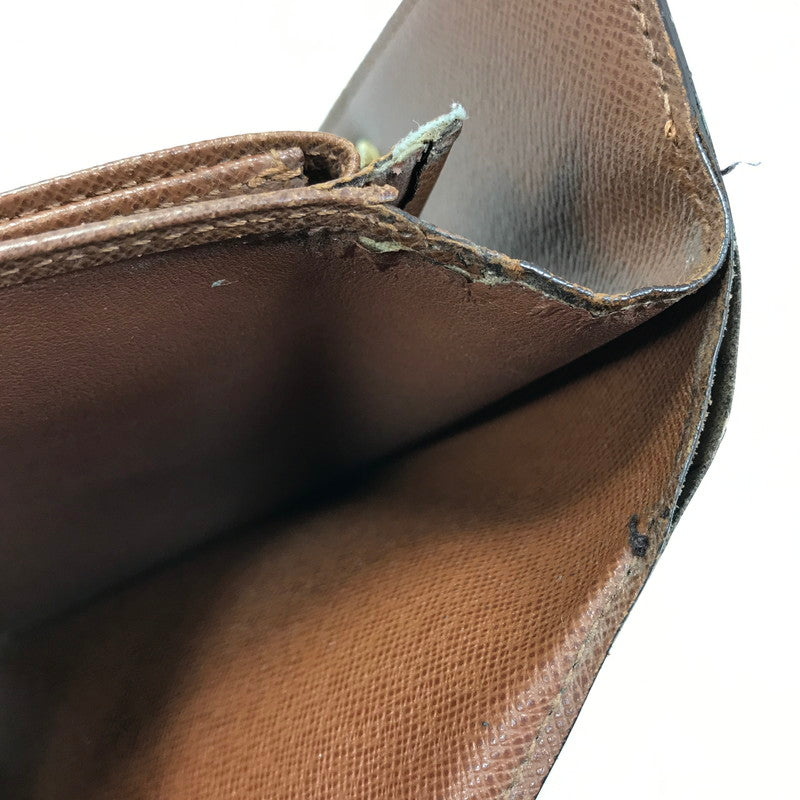 【現状渡し品】【レディース】 LOUIS VUITTON ルイ・ヴィトン モノグラム ポルトトレゾール エテュイ パピエ 03年 フランス製 ショートウォレット 三つ折り財布 179-250513-yy-17-tag カラー：ブラウン 万代Net店