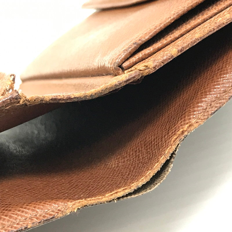 【現状渡し品】【レディース】 LOUIS VUITTON ルイ・ヴィトン モノグラム ポルトトレゾール エテュイ パピエ 03年 フランス製 ショートウォレット 三つ折り財布 179-250513-yy-17-tag カラー：ブラウン 万代Net店