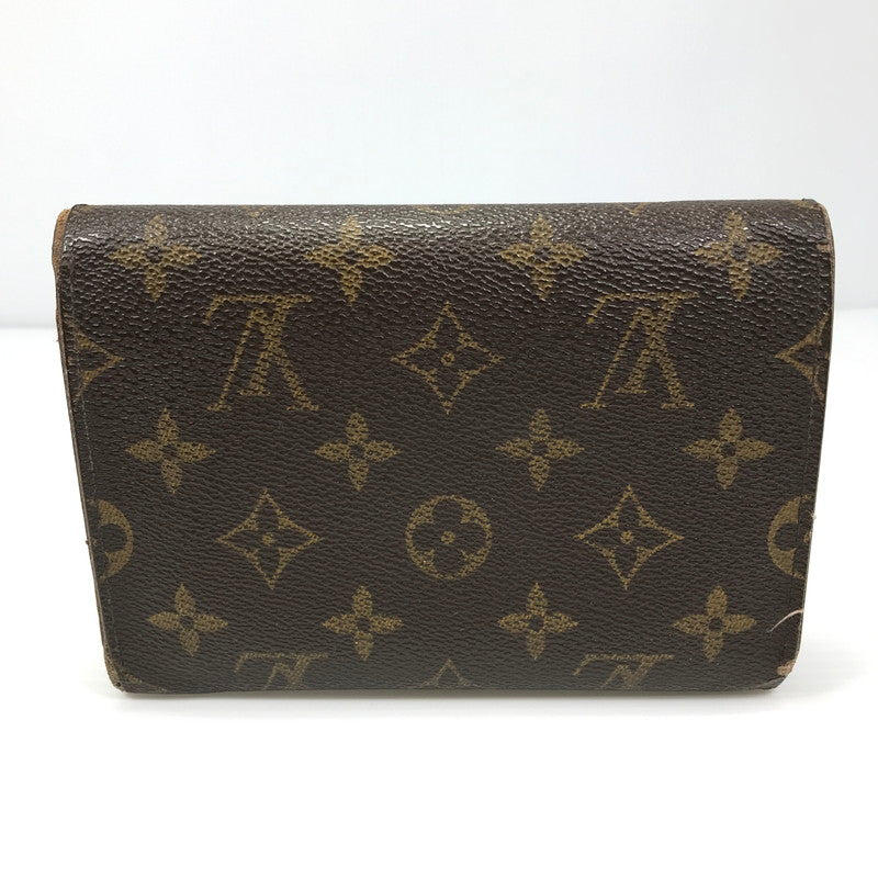 【現状渡し品】【レディース】 LOUIS VUITTON ルイ・ヴィトン モノグラム ポルトトレゾール エテュイ パピエ 03年 フランス製 ショートウォレット 三つ折り財布 179-250513-yy-17-tag カラー：ブラウン 万代Net店