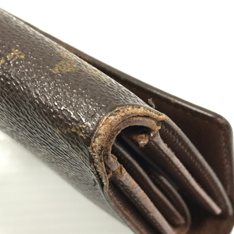 【現状渡し品】【レディース】 LOUIS VUITTON ルイ・ヴィトン モノグラム ポルトトレゾール エテュイ パピエ 03年 フランス製 ショートウォレット 三つ折り財布 179-250513-yy-17-tag カラー：ブラウン 万代Net店