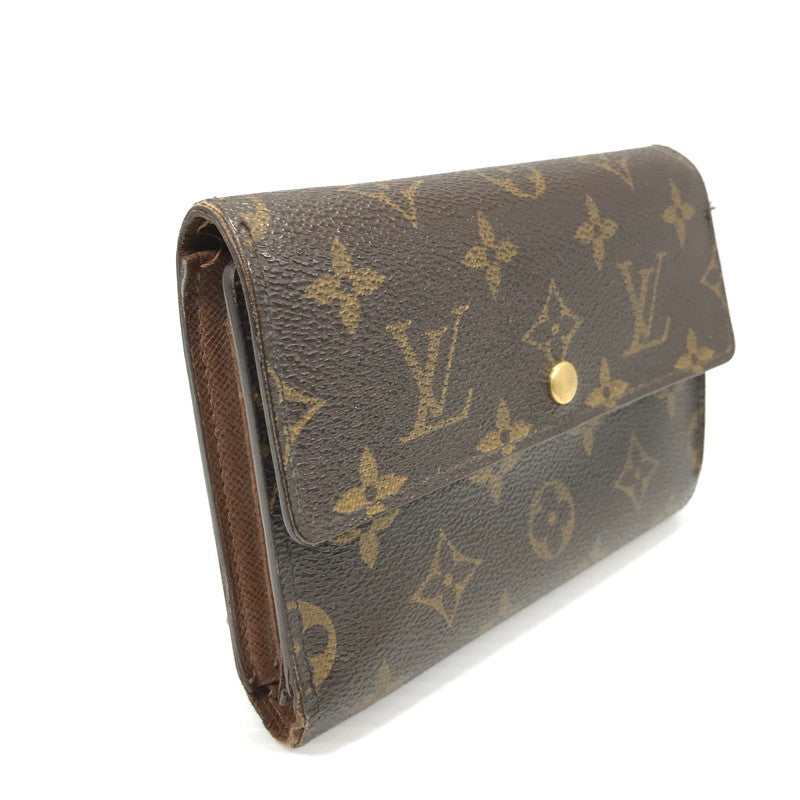 【現状渡し品】【レディース】 LOUIS VUITTON ルイ・ヴィトン モノグラム ポルトトレゾール エテュイ パピエ 03年 フランス製 ショートウォレット 三つ折り財布 179-250513-yy-17-tag カラー：ブラウン 万代Net店