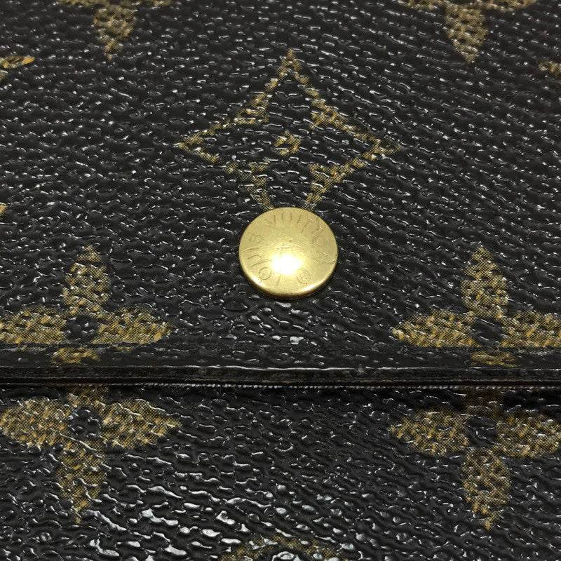 【現状渡し品】【レディース】 LOUIS VUITTON ルイ・ヴィトン モノグラム ポルトトレゾール エテュイ パピエ 03年 フランス製 ショートウォレット 三つ折り財布 179-250513-yy-17-tag カラー：ブラウン 万代Net店