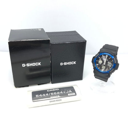 【中古品】【メンズ】 G-SHOCK ジーショック ANALOG-DIGITAL GAW-100B-1A2JF アナログデジタル タフソーラー 腕時計 196-250512-hi-12-tag カラー：ブラック/ブルー 万代Net店
